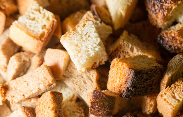 crumbs of bread as background