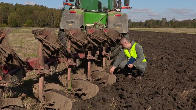 Farmer checked six meters plow