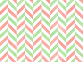 Watercolor stripes background, chevron.