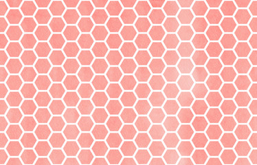 Watercolor geometrical comb pattern.