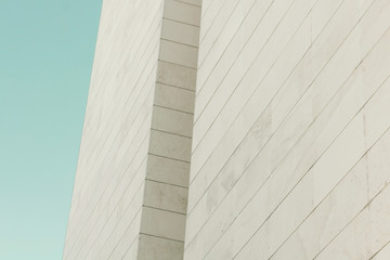 Abstract Facade. Close up of a facade building made of stone blocks.