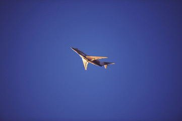 taking off at sunset business aircraft