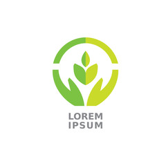 Creative design. Vector symbolic graphic representation of the plant.