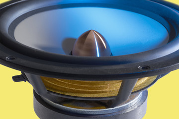colorful illuminated loudspeaker detail