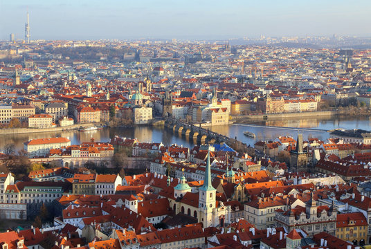 Panoramic view from Prague, Czech Republic