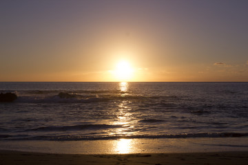 Fototapeta premium Sonnenuntergang Strand Meer