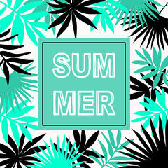 Summer hawaiian typographic flyer design