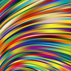 Colorful smooth light lines background. Red, blue, green, yellow colors. Vector illustration.