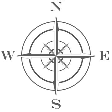 wind rose compass icon flat great for any use vector illustration