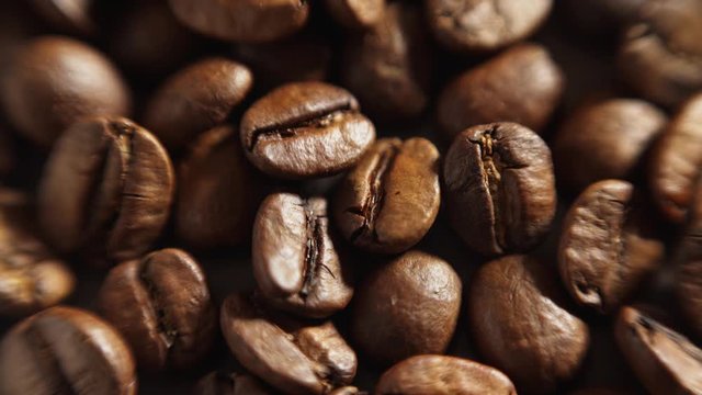 coffee beans with smoke