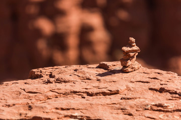 Stack of red stones