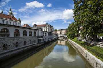 Ljubljanica river, Ljubljana, Slovenia