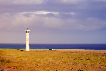 Light house on the beach in Morro Jable on the Canary Island Fue