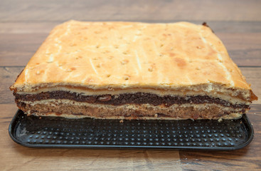 Apple, walnut, and poppy seed cake