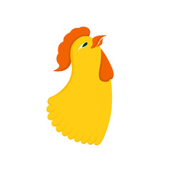 Cock head on white background vector illustration
