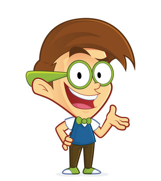 Nerdy cartoon characters deals
