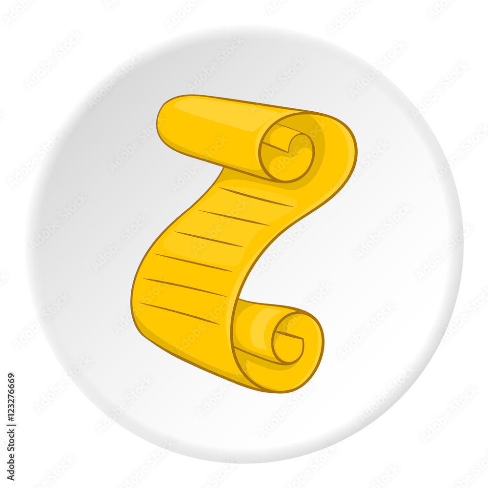 Poster scroll icon. artoon illustration of scroll vector icon for web