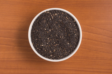 Black Sesame into a bowl