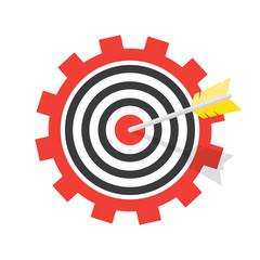 Illustration of a target with an arrow.