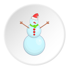 Snowman icon. artoon illustration of snowman vector icon for web