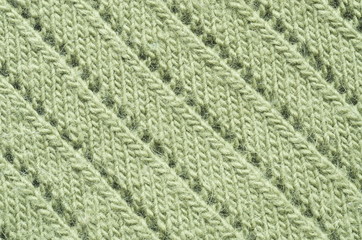 ダークグリーン　手編みニットのテクスチャー