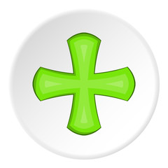 Green cross icon. artoon illustration of green cross vector icon for web