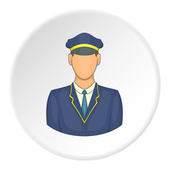 Train driver icon. artoon illustration of train driver vector icon for web