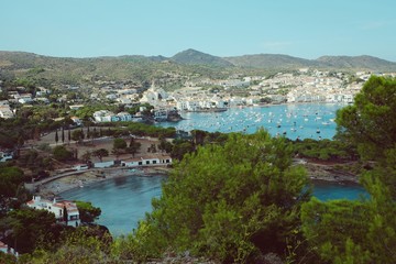 Fototapeta na wymiar Landscape view of Cadaques on Mediterranean seaside, Costa Brava