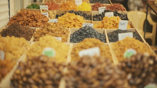Mix of Different Dried Fruits on Eastern Market