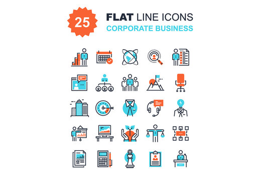 Corporate Business Icons Set