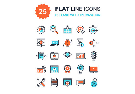 SEO and Web Icons Set