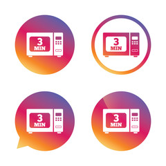 Cook in microwave oven sign icon. Electric stove.