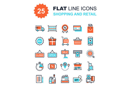 Shopping and Retail Icons Set 02
