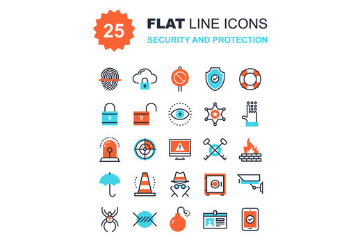 Security and Protection Icons Set