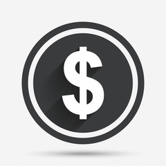 Fototapeta premium Dollar sign icon. USD currency symbol.