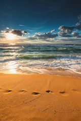 Beautiful sunrise over the sea