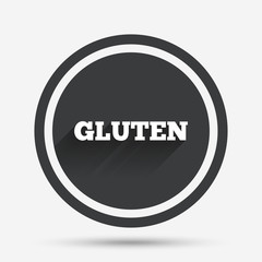 Gluten free sign icon. No gluten symbol.