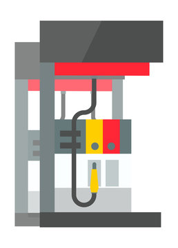 Gas station vector illustration.