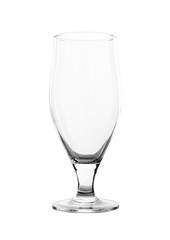 Empty beer glass isolated on white