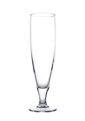 Empty beer glass isolated on white