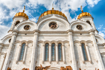 Fototapeta na wymiar Cathedral of Christ the Saviour, iconic landmark in Moscow, Russ