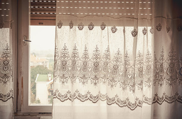 Old Decorated Curtain