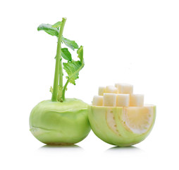 kohlrabi isolated on white background