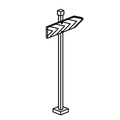 Road sign icon. Information guide and message theme. Isolated design. Vector illustration