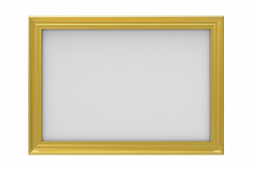 Gold plated rectangular picture frame