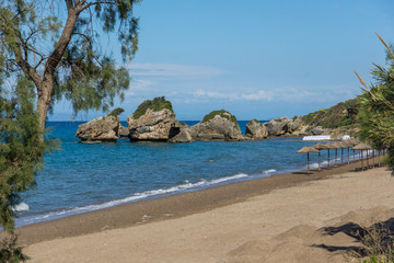 Obraz premium Amazing view of Porto Kaminia beach, Zakynthos island, Greece