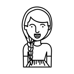 Woman cartoon icon. Avatar people person and human theme. Isolated design. Vector illustration