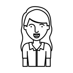 Woman cartoon icon. Avatar people person and human theme. Isolated design. Vector illustration