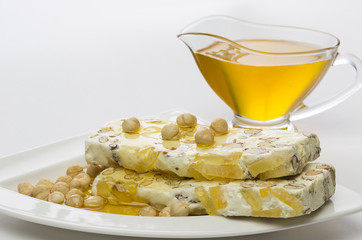 Festive dessert on a white plate