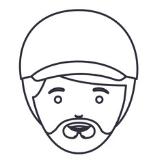 man cartoon with hat icon. Avatar people person and human theme. Isolated design. Vector illustration